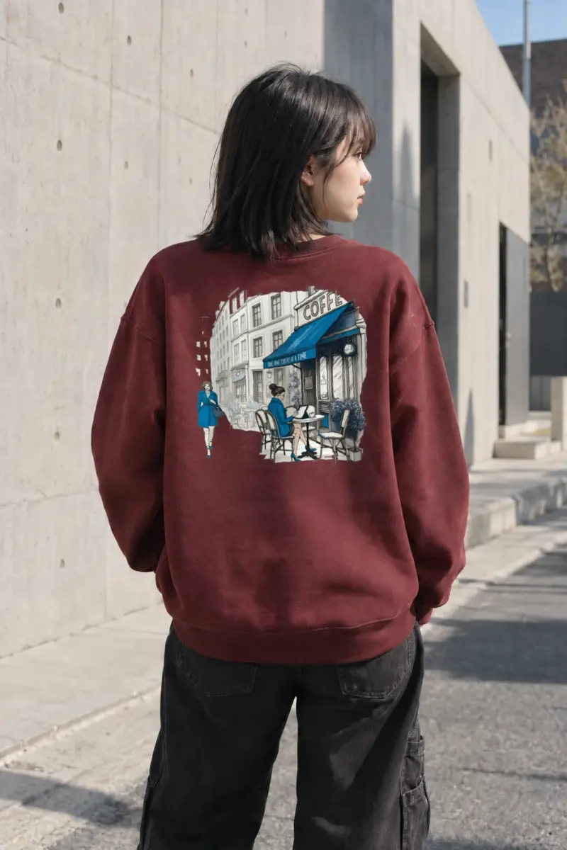 “One Coffee at a Time” Heavy Blend Unisex Crewneck Sweatshirt | Gildan 18000