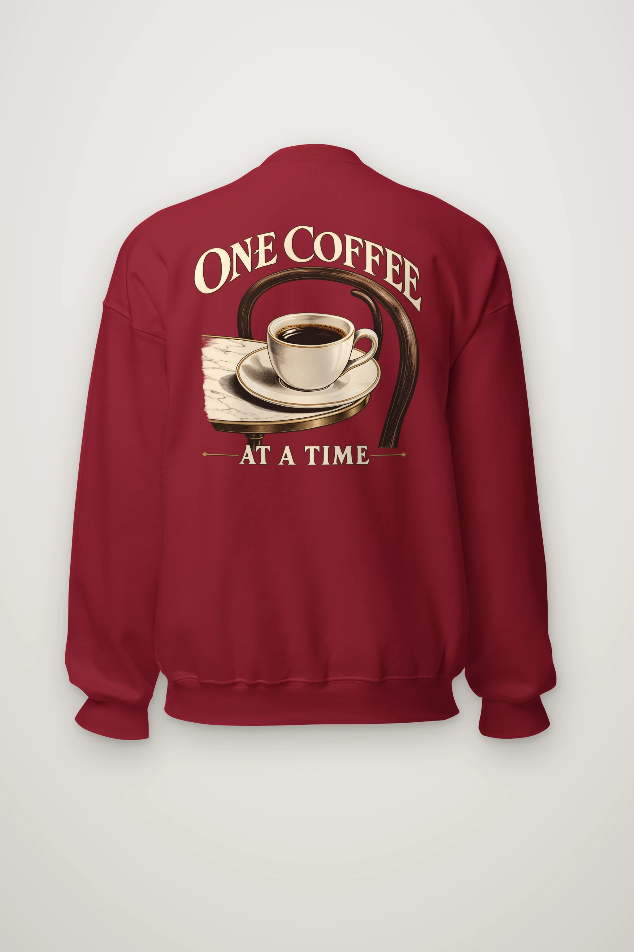 "One Coffee At A Time" Heavy Blend Unisex Crewneck Sweatshirt