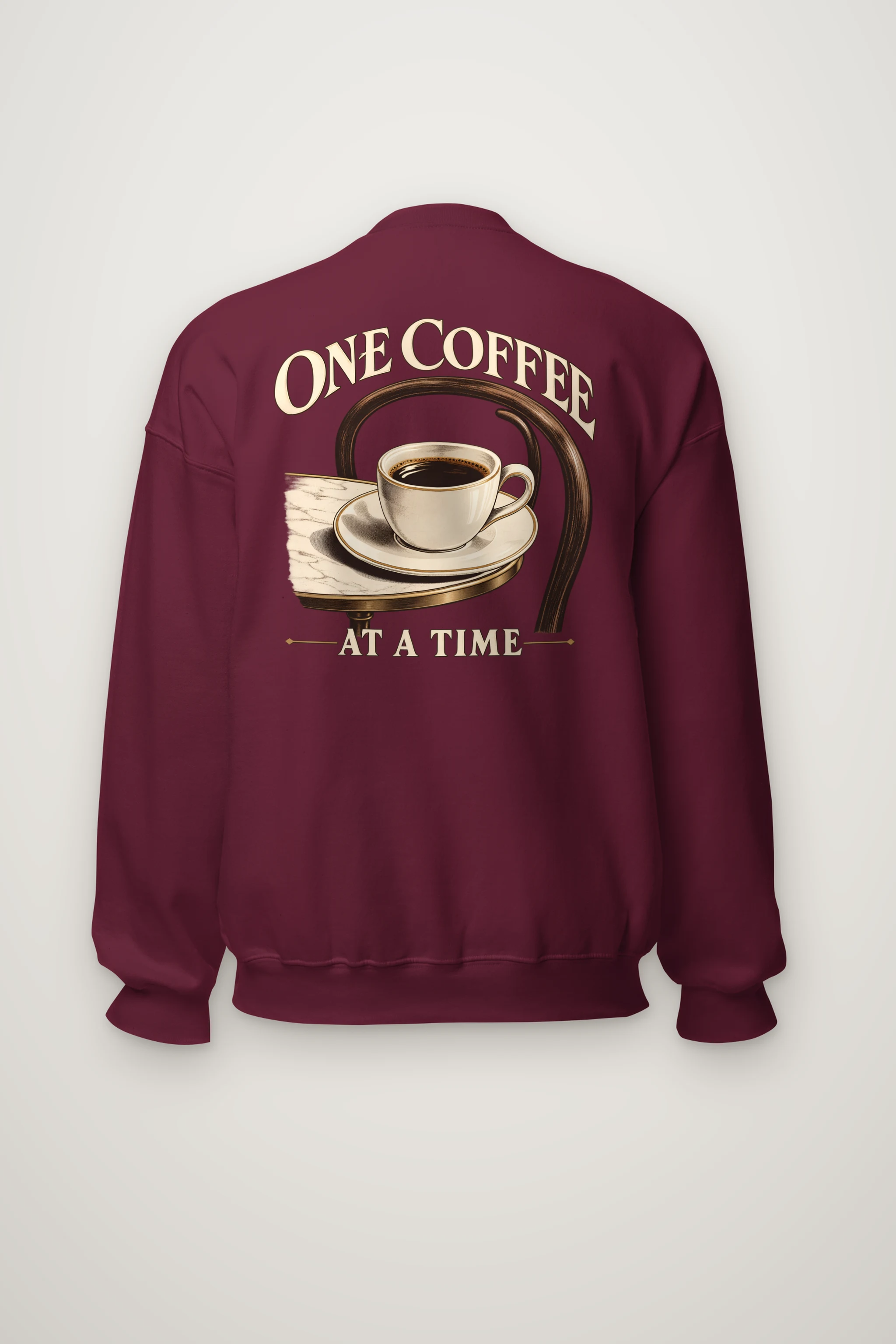 "One Coffee At A Time" Heavy Blend Unisex Crewneck Sweatshirt
