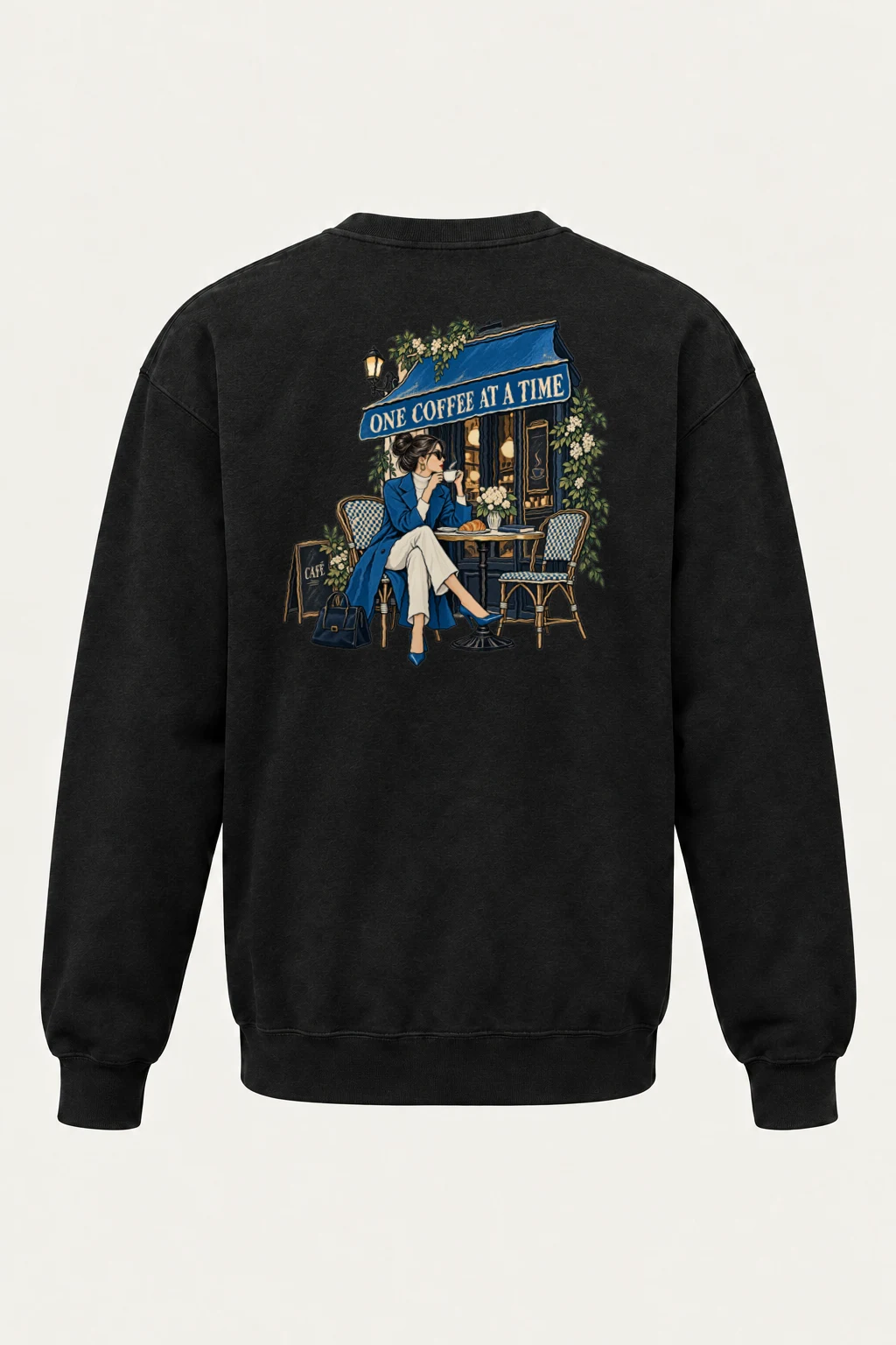 "One Coffee at a Time" Heavy Blend Unisex Crewneck Sweatshirt | Gildan 18000
