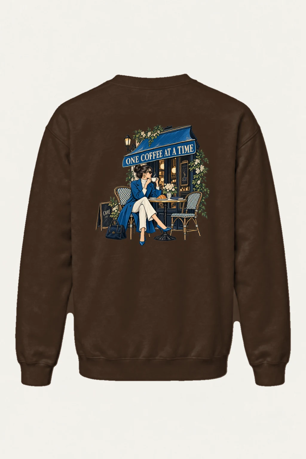 "One Coffee at a Time" Heavy Blend Unisex Crewneck Sweatshirt | Gildan 18000