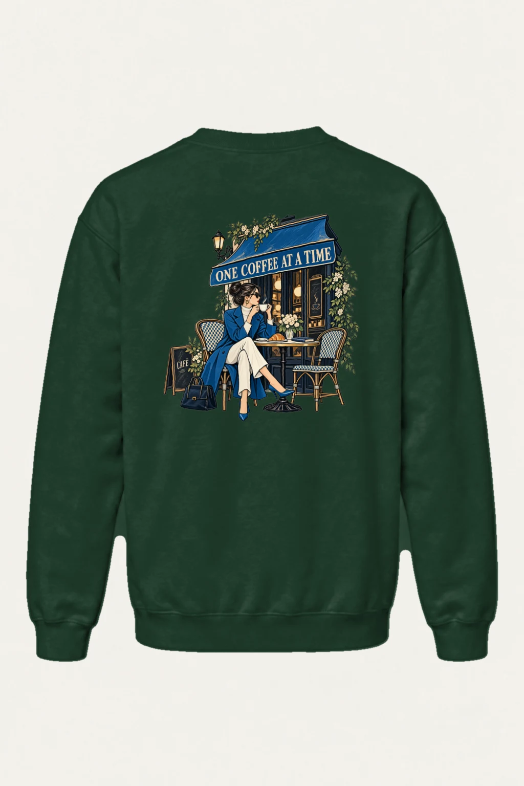"One Coffee at a Time" Heavy Blend Unisex Crewneck Sweatshirt | Gildan 18000