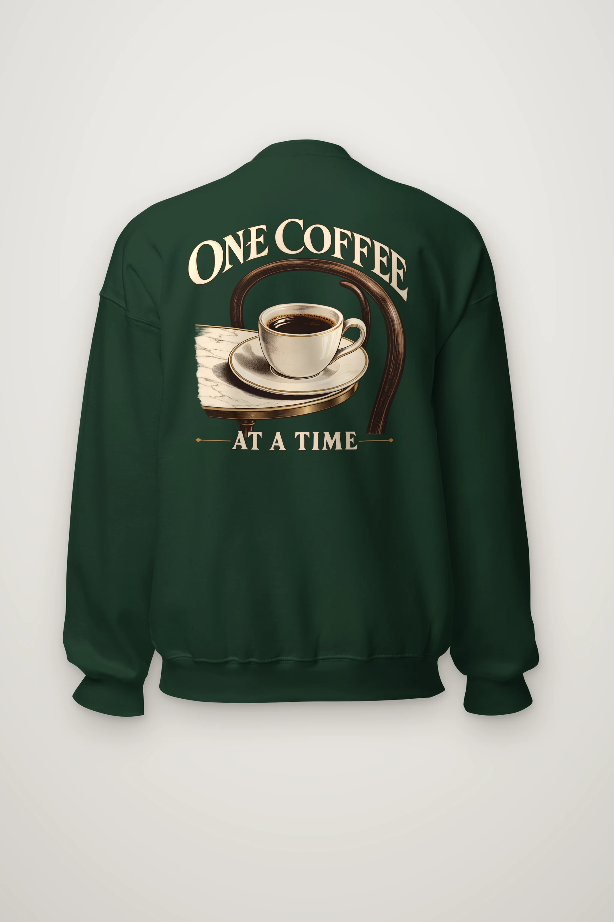 "One Coffee At A Time" Heavy Blend Unisex Crewneck Sweatshirt