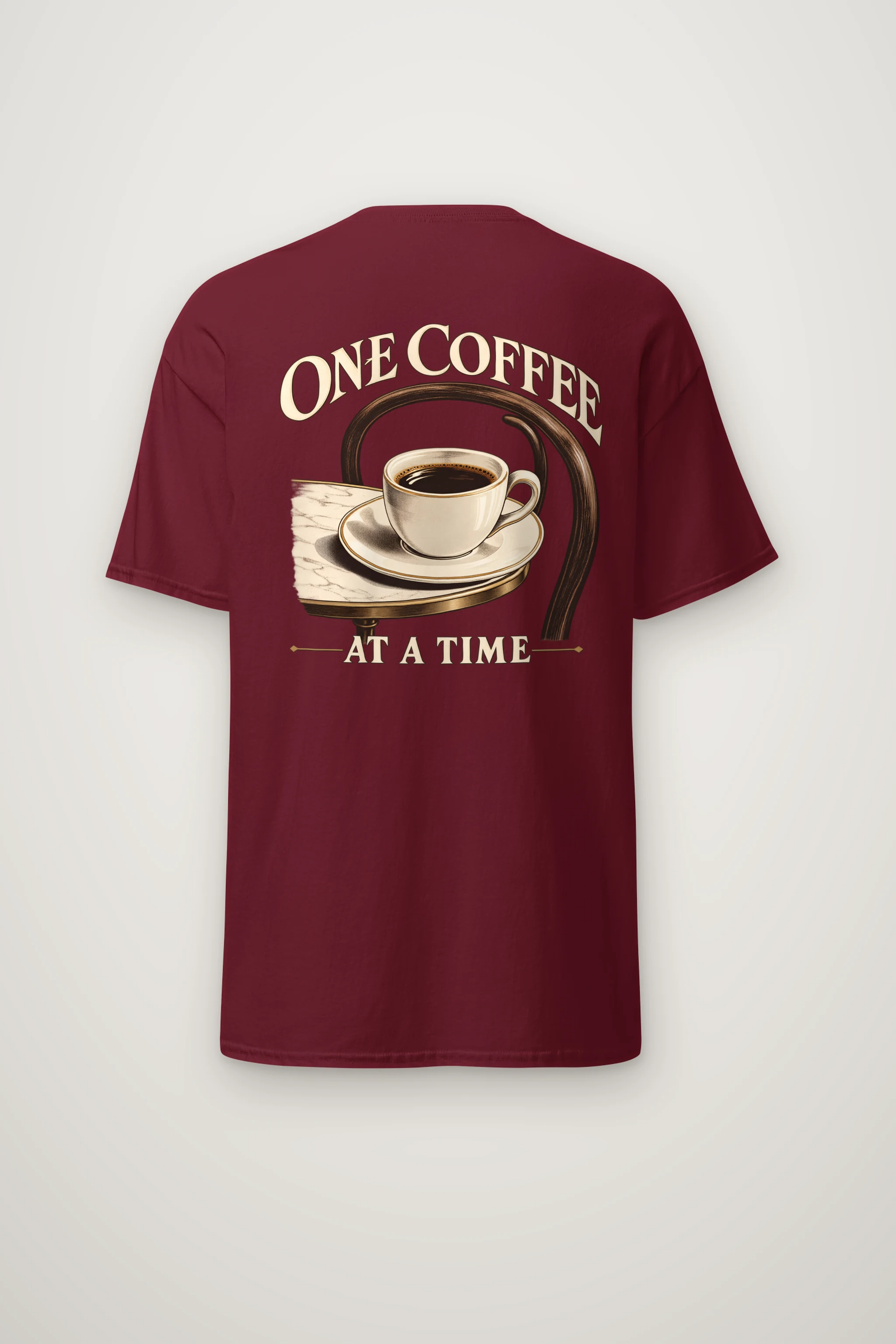 "One Coffee at a Time" Heavyweight Unisex Crewneck T-shirt