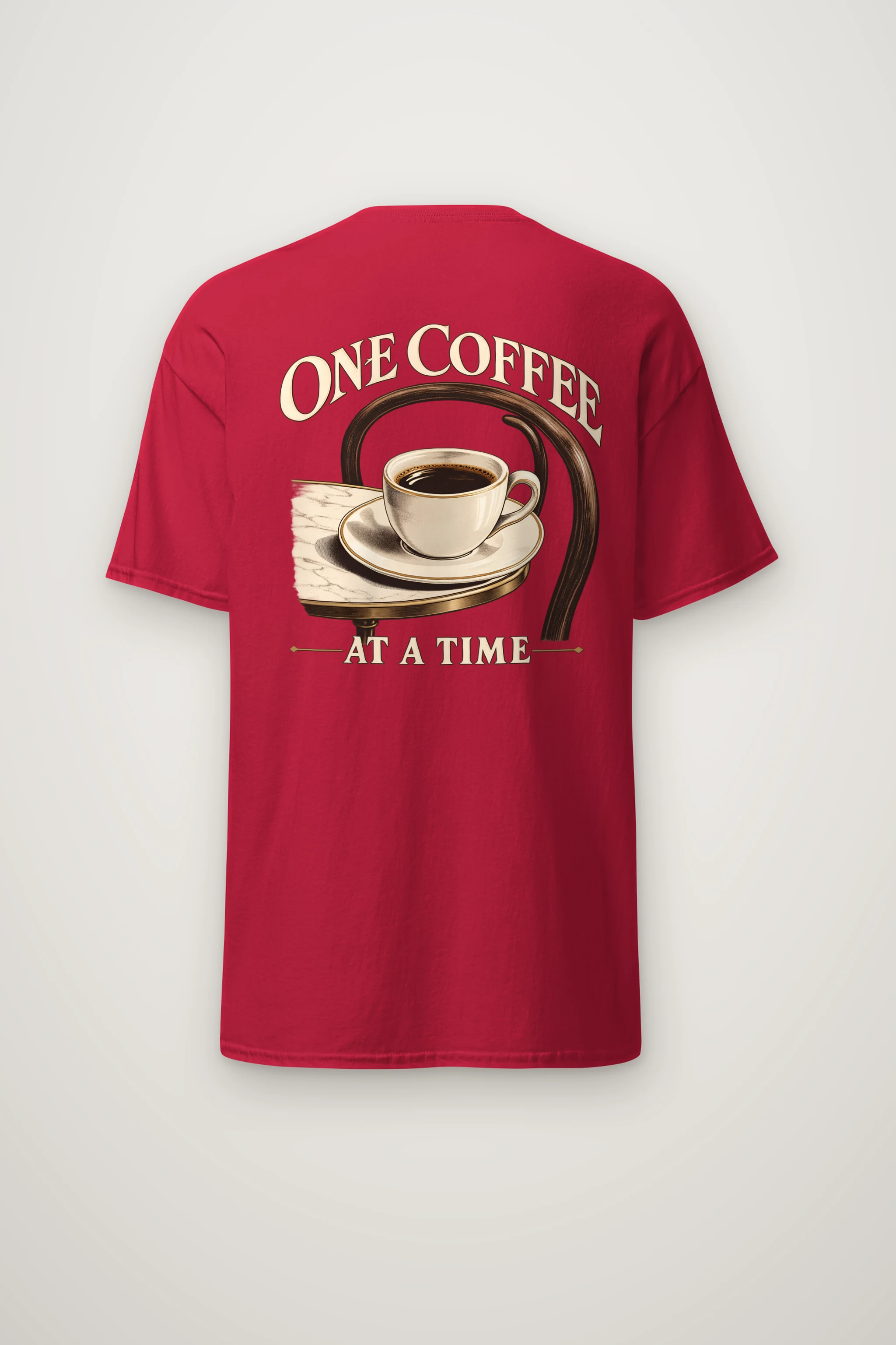 "One Coffee at a Time" Heavyweight Unisex Crewneck T-shirt