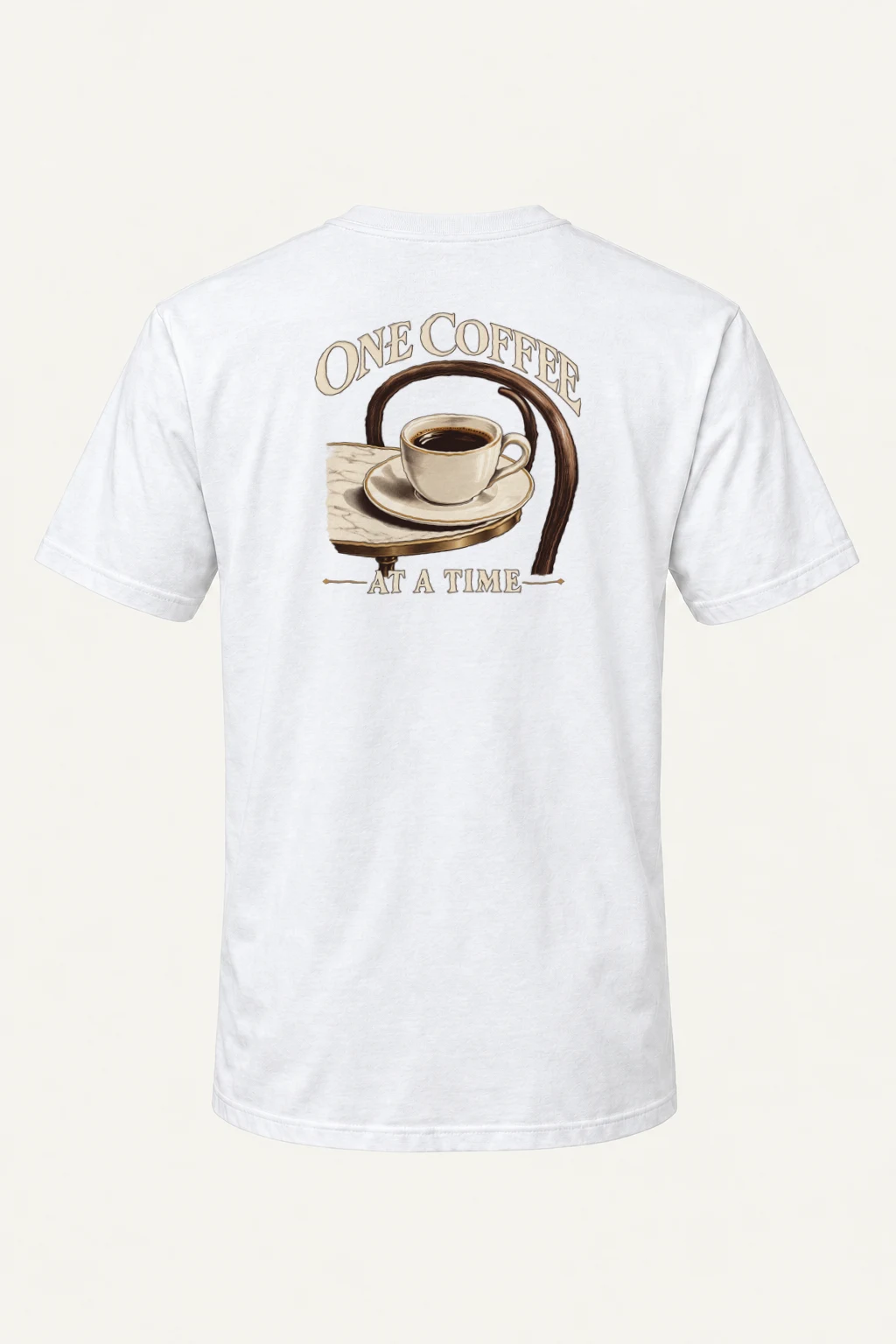 "One Coffee at a Time" Heavyweight Unisex Crewneck T-shirt | Gildan 5000