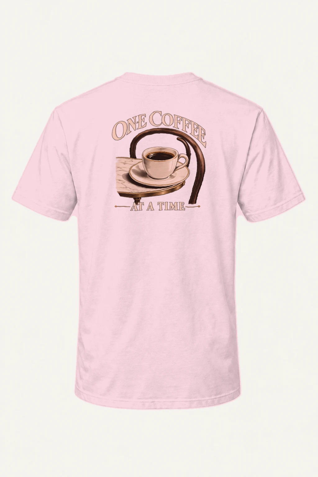 "One Coffee at a Time" Heavyweight Unisex Crewneck T-shirt | Gildan 5000