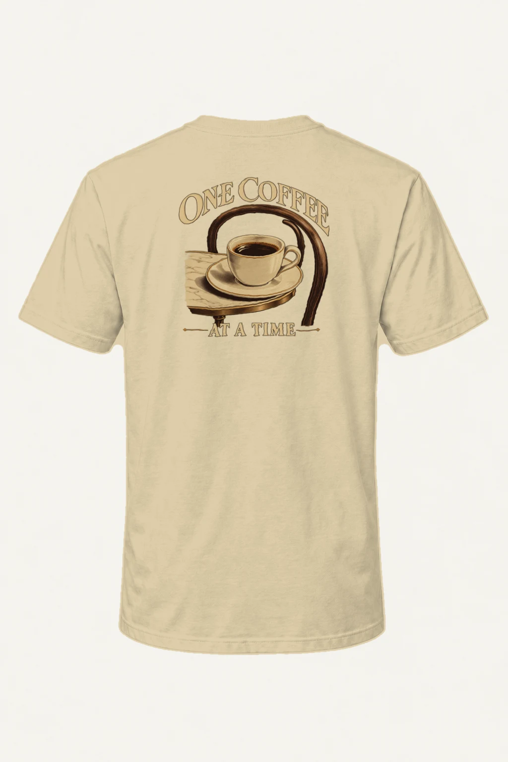 "One Coffee at a Time" Heavyweight Unisex Crewneck T-shirt | Gildan 5000