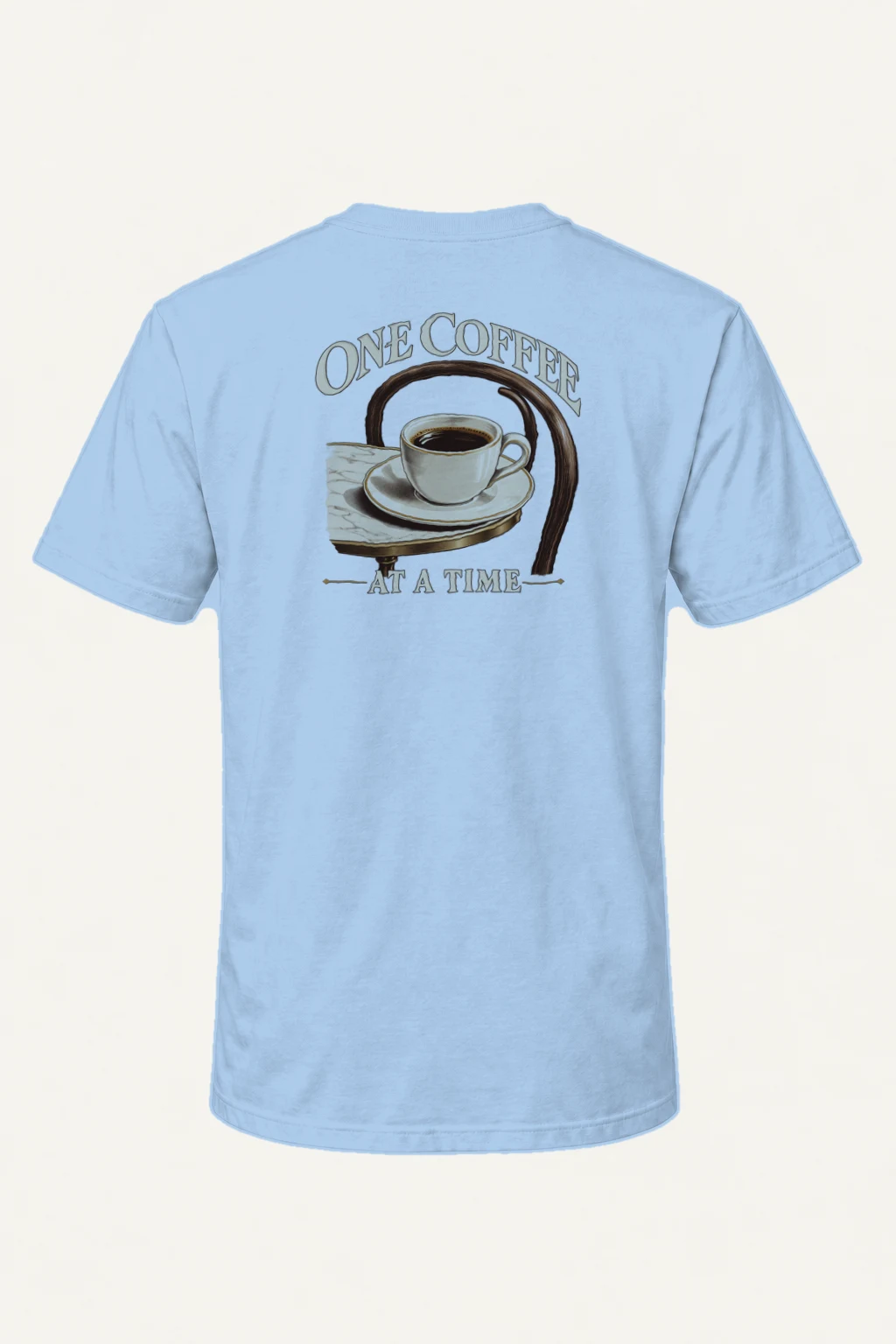 "One Coffee at a Time" Heavyweight Unisex Crewneck T-shirt | Gildan 5000
