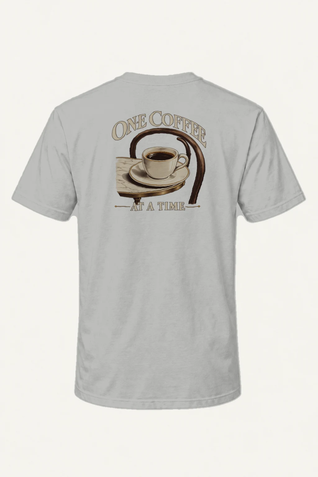 "One Coffee at a Time" Heavyweight Unisex Crewneck T-shirt | Gildan 5000