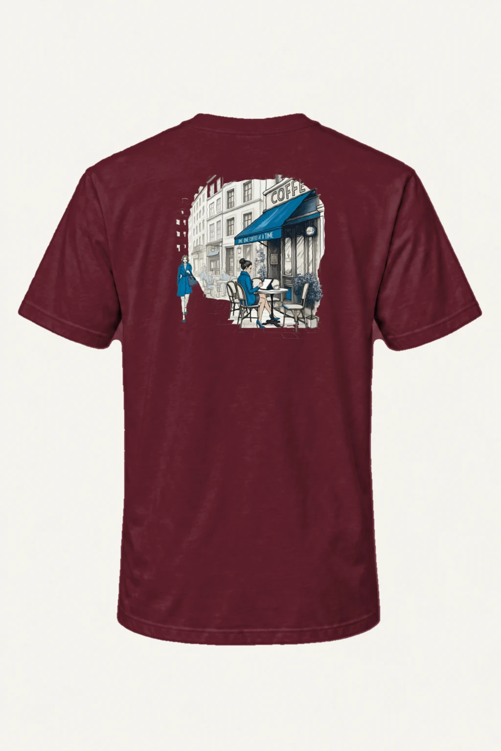"One Coffee At A Time" Heavyweight Unisex Crewneck T-shirt | Gildan 5000