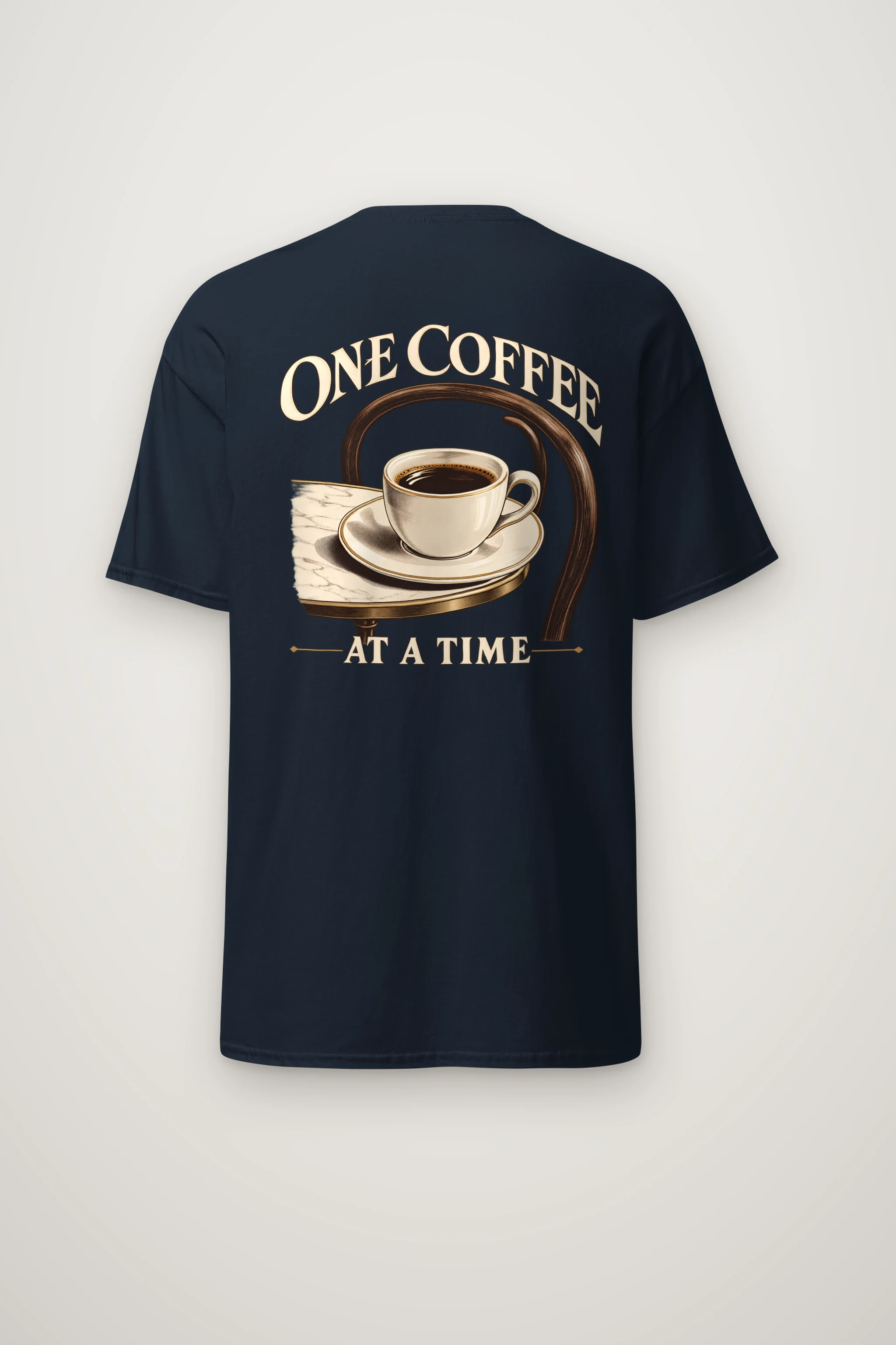 "One Coffee at a Time" Heavyweight Unisex Crewneck T-shirt