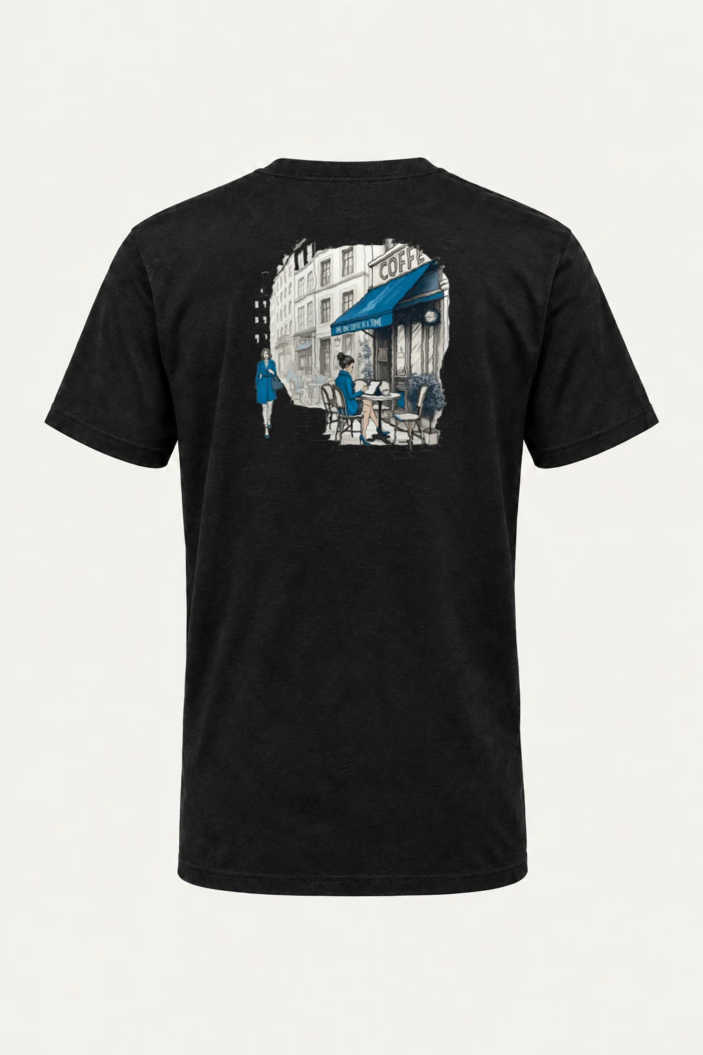 "One Coffee At A Time" Heavyweight Unisex Crewneck T-shirt | Gildan 5000