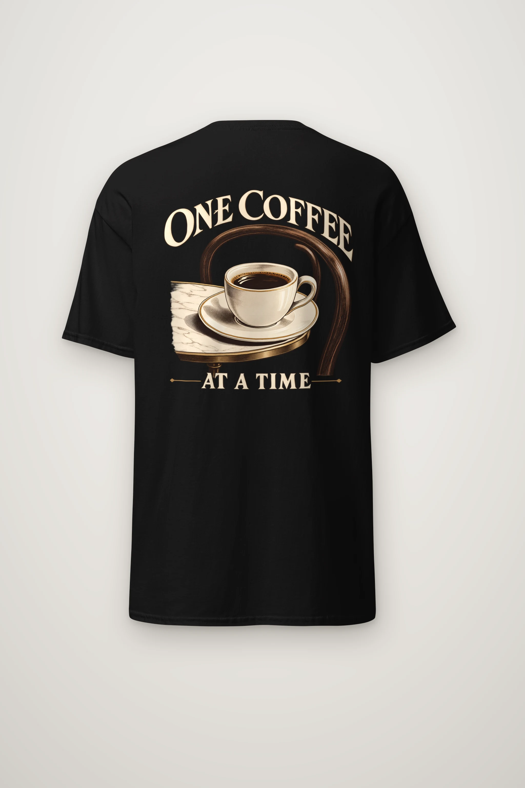 "One Coffee at a Time" Heavyweight Unisex Crewneck T-shirt