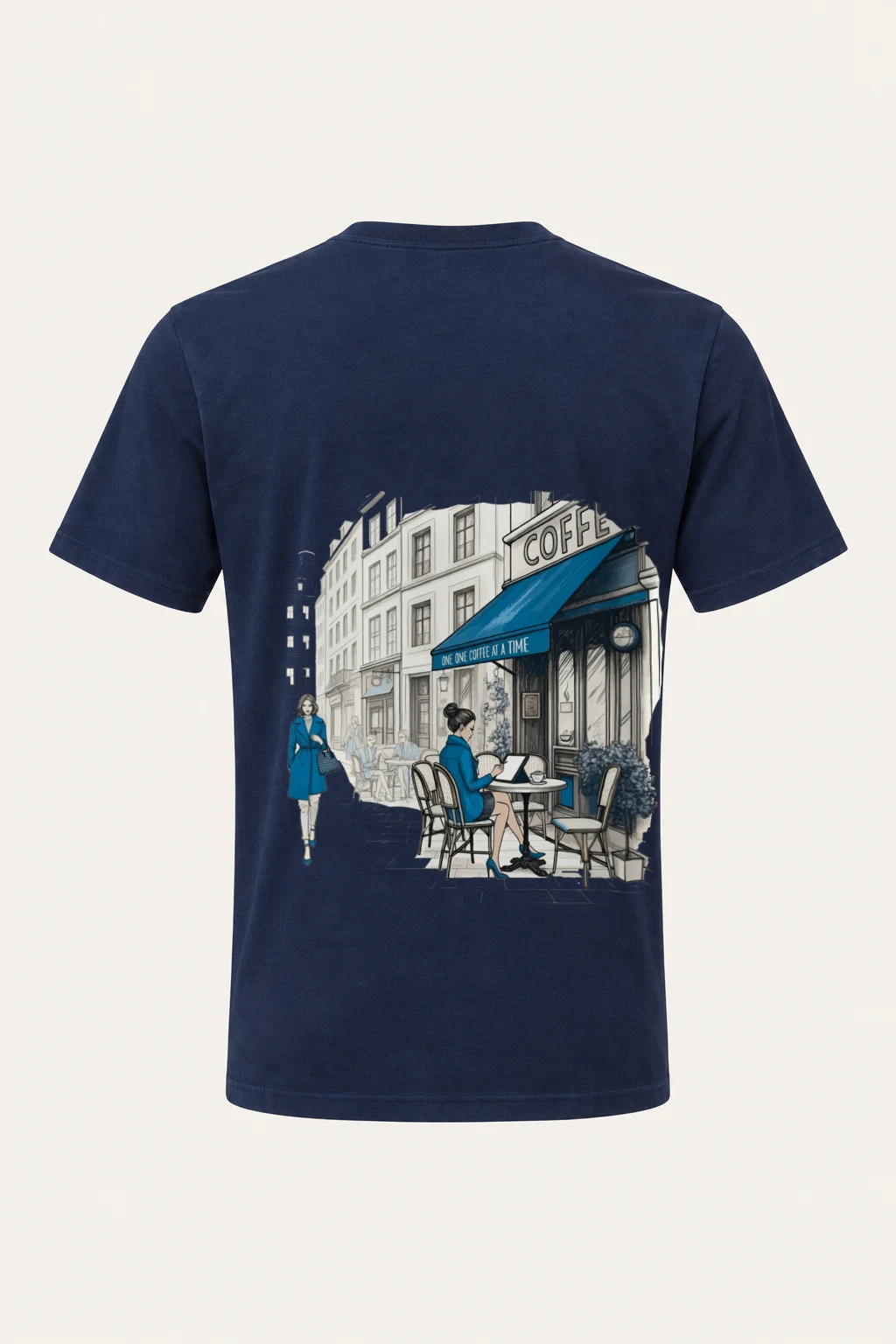 "One Coffee At A Time" Heavyweight Unisex Crewneck T-shirt | Gildan 5000