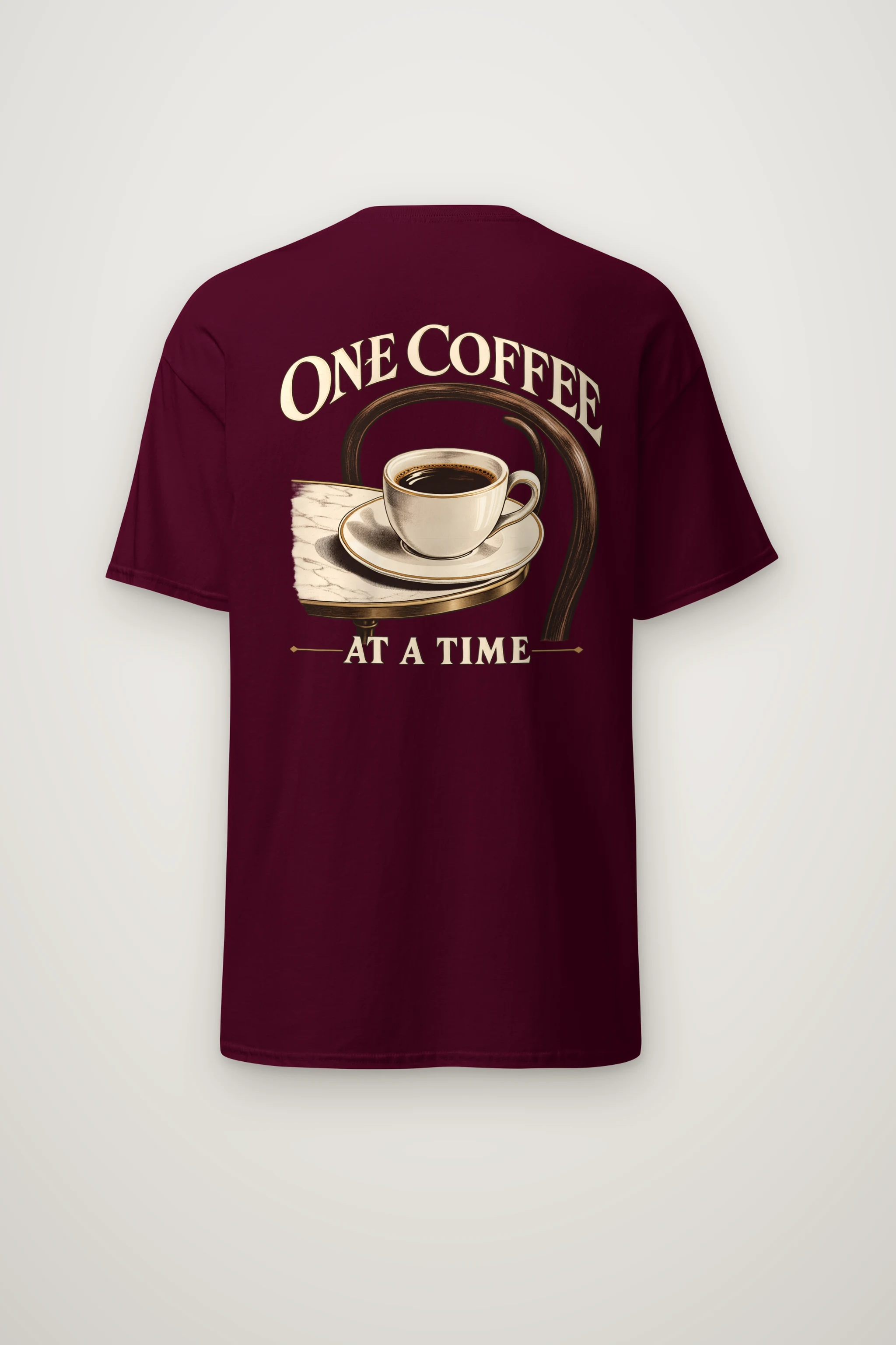 "One Coffee at a Time" Heavyweight Unisex Crewneck T-shirt
