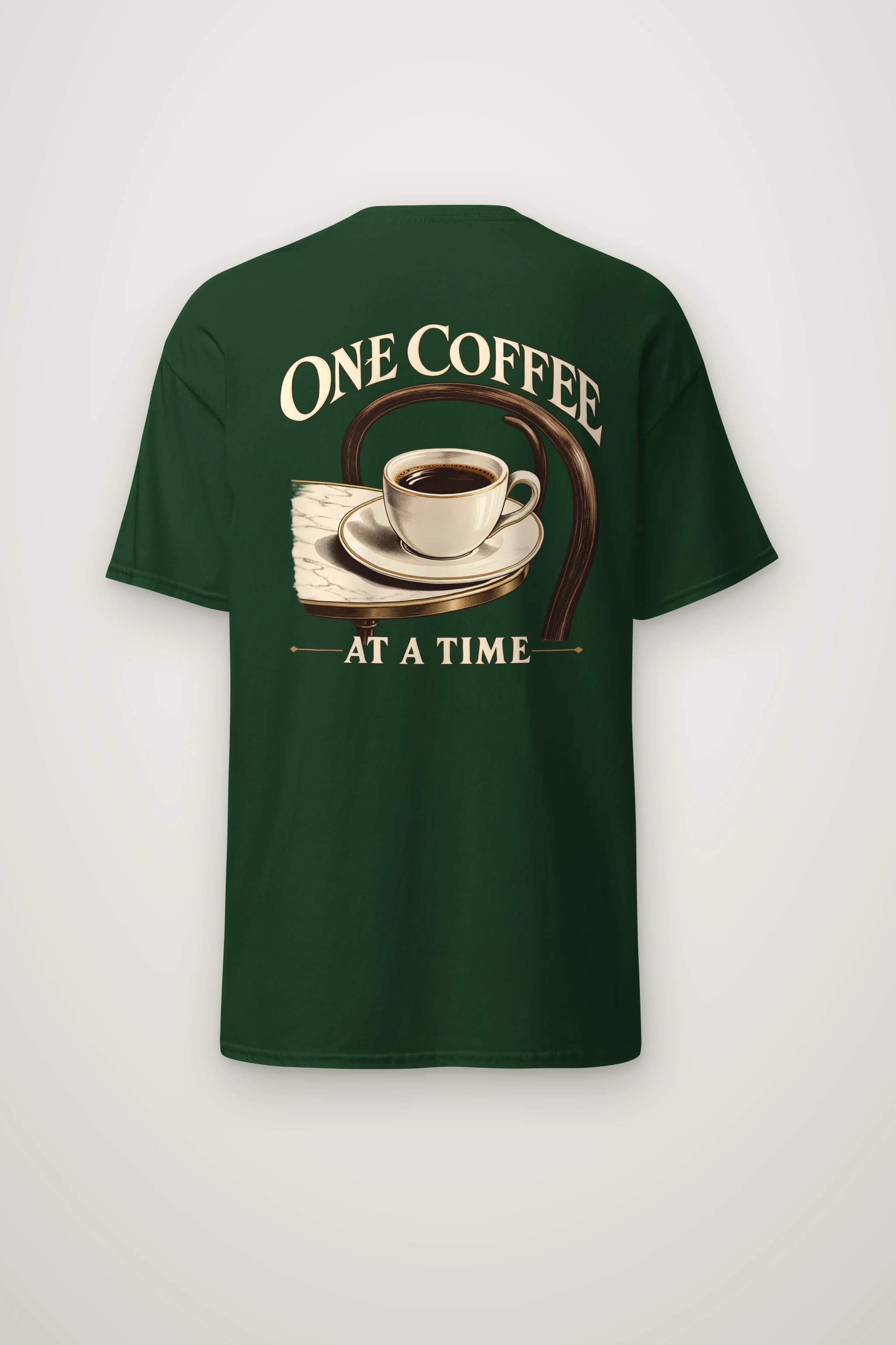 "One Coffee at a Time" Heavyweight Unisex Crewneck T-shirt