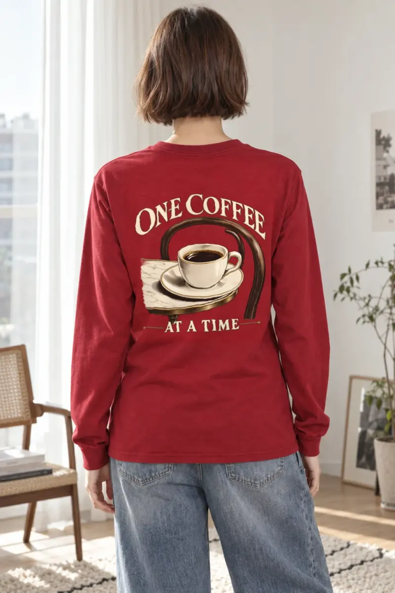 "One Coffee At A Time" Unisex Longsleeve T-shirt