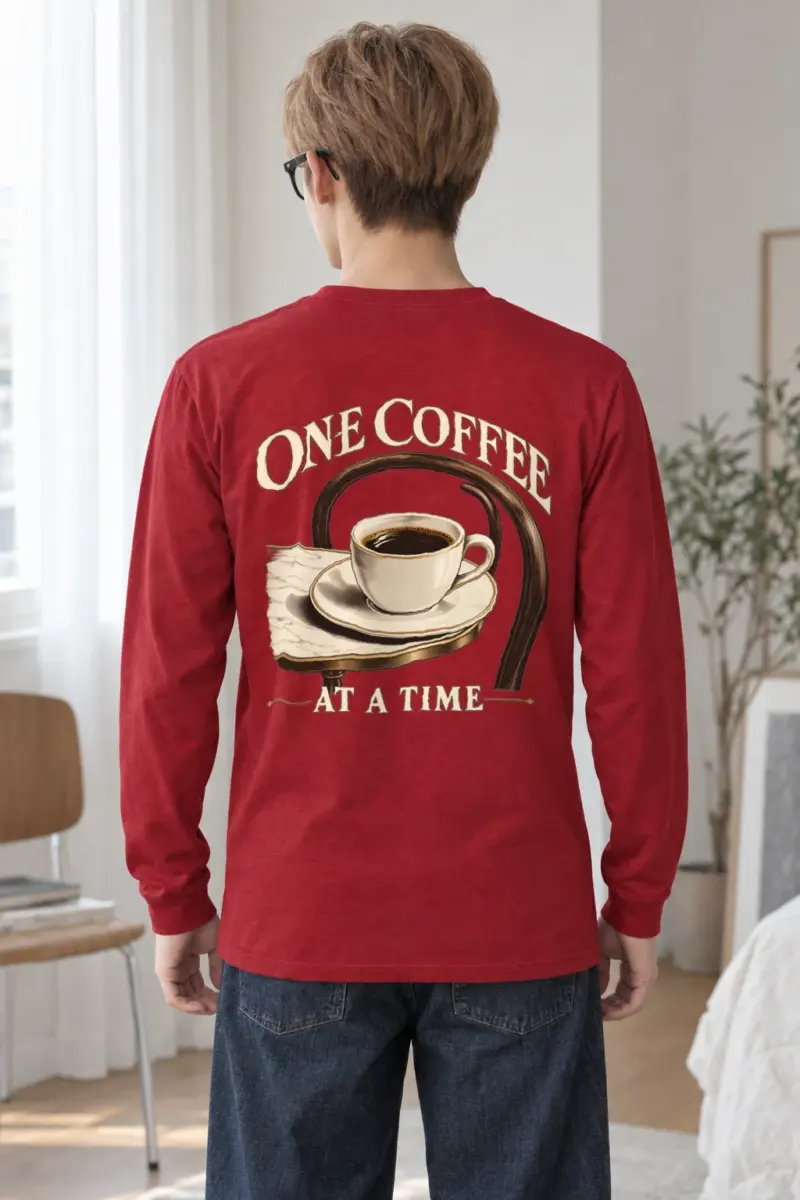 "One Coffee At A Time" Unisex Longsleeve T-shirt