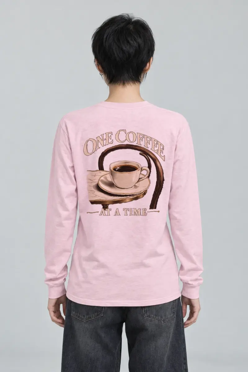 "One Coffee At A Time" Unisex Longsleeve T-shirt | Gildan 2400