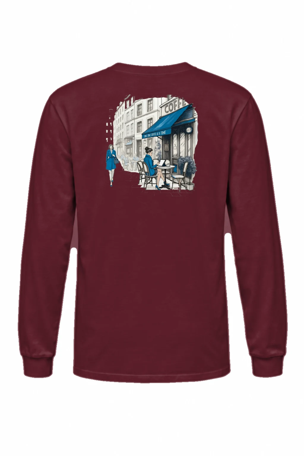 "One Coffee At A Time" Unisex Longsleeve T-shirt | Gildan 2400