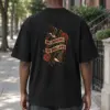 "One Crossing Two Swallows" Men's Oversized Heavyweight Crewneck T-Shirt
