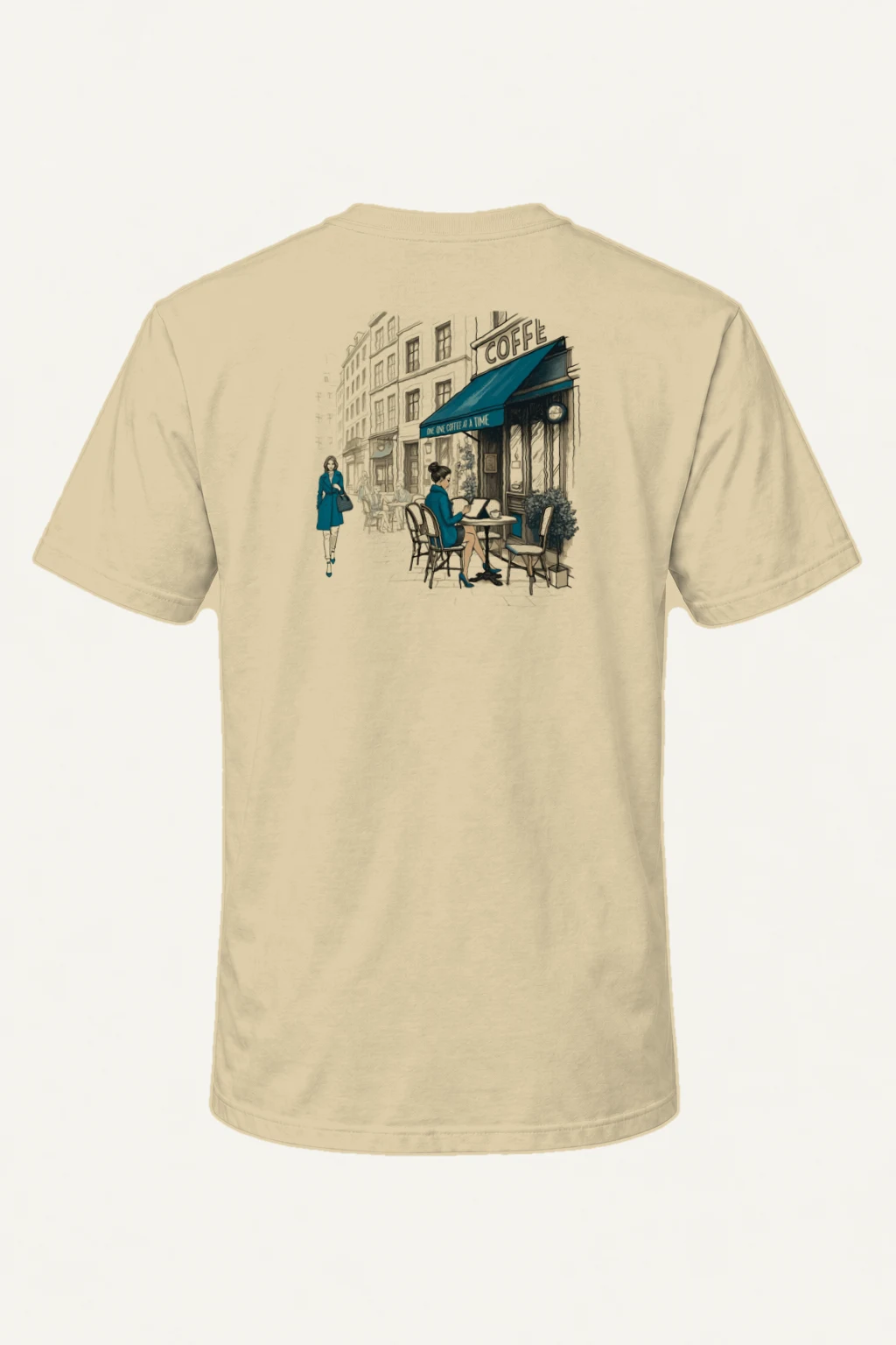 "One Cup At A Time" Heavyweight Unisex Crewneck T-shirt | Gildan 5000