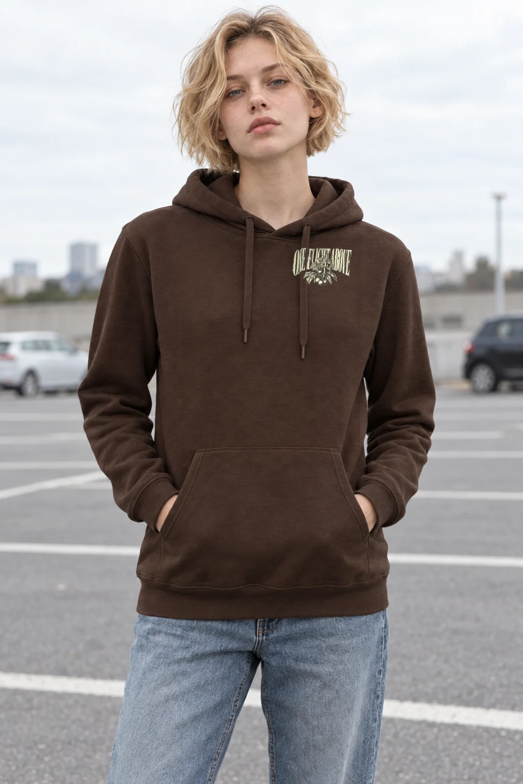 "One Flight Above" Heavy Blend Unisex Pullover Hoodie