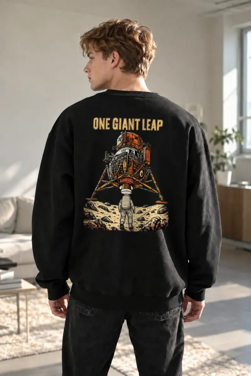 “One Giant Leap” Heavy Blend Unisex Crewneck Sweatshirt | Gildan 18000