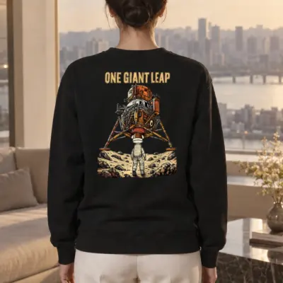 "One Giant Leap" Heavy Blend Unisex Crewneck Sweatshirt | Gildan 18000