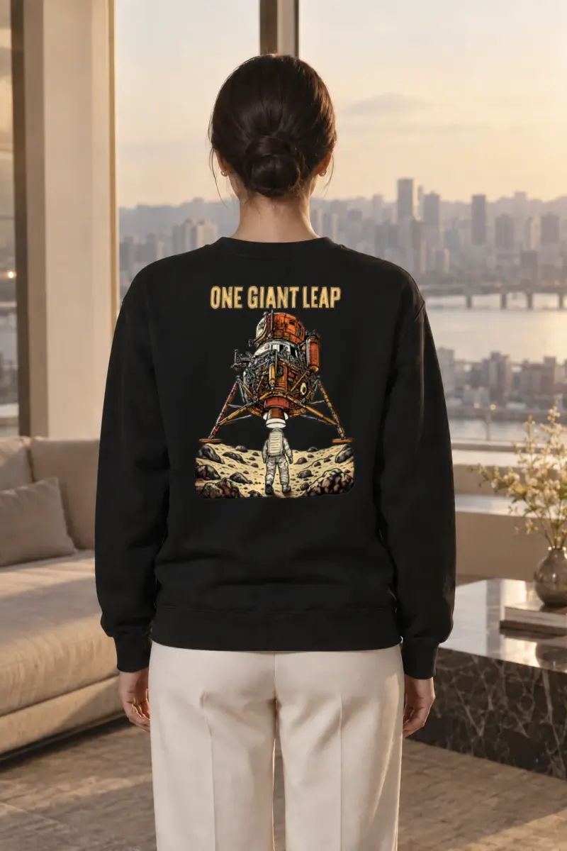 “One Giant Leap” Heavy Blend Unisex Crewneck Sweatshirt | Gildan 18000