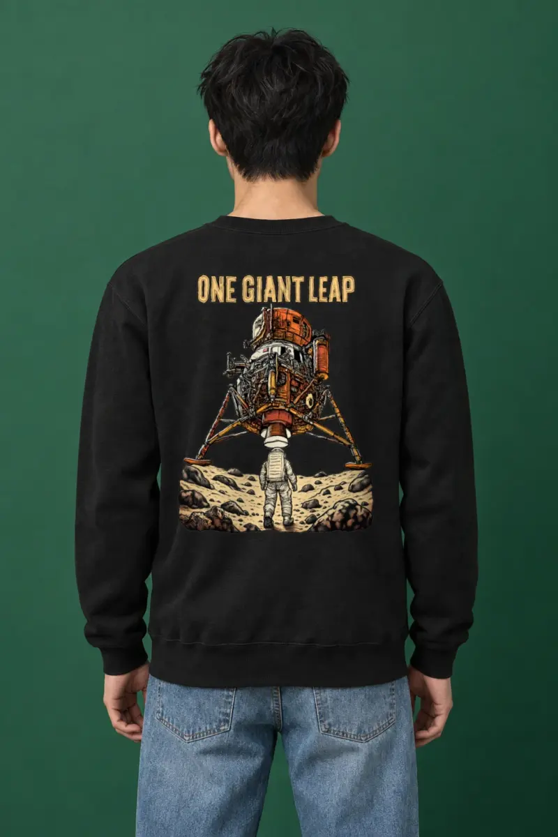 "One Giant Leap" Heavy Blend Unisex Crewneck Sweatshirt | Gildan 18000