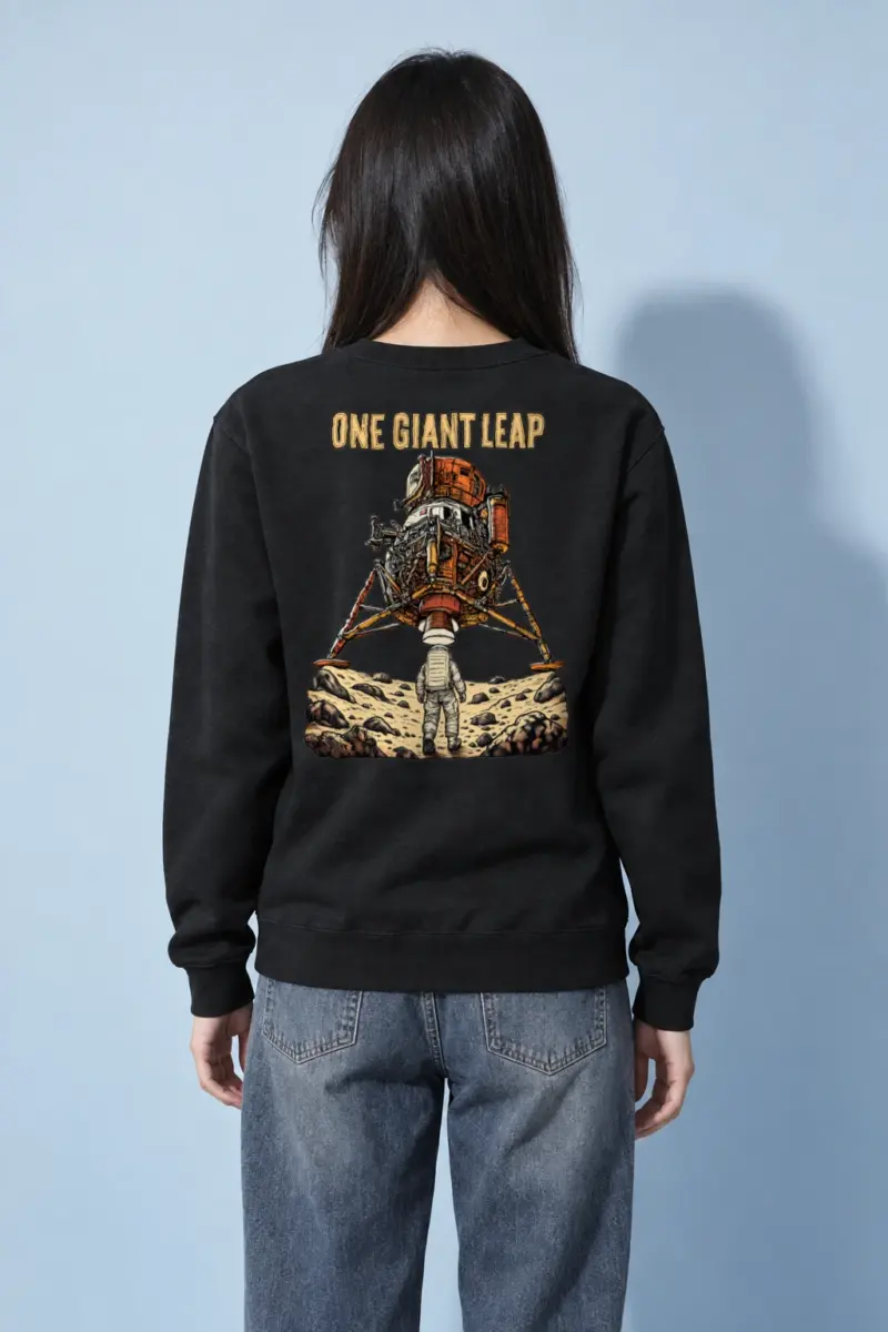 "One Giant Leap" Heavy Blend Unisex Crewneck Sweatshirt | Gildan 18000