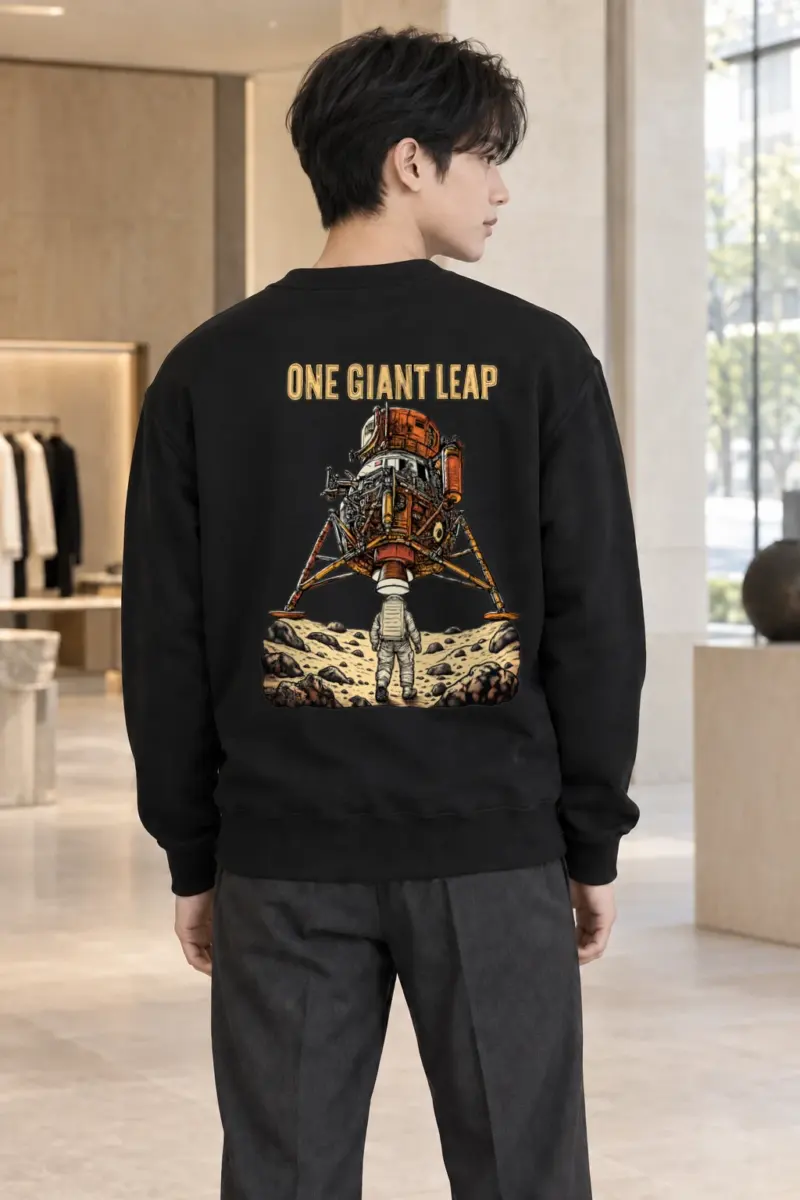"One Giant Leap" Heavy Blend Unisex Crewneck Sweatshirt | Gildan 18000