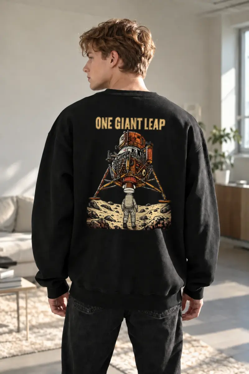 "One Giant Leap" Heavy Blend Unisex Crewneck Sweatshirt | Gildan 18000