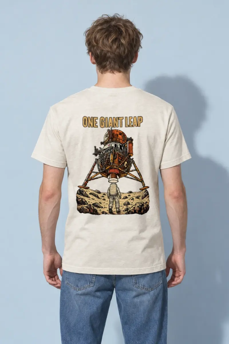 "One Giant Leap" Heavyweight Unisex Crewneck T-shirt