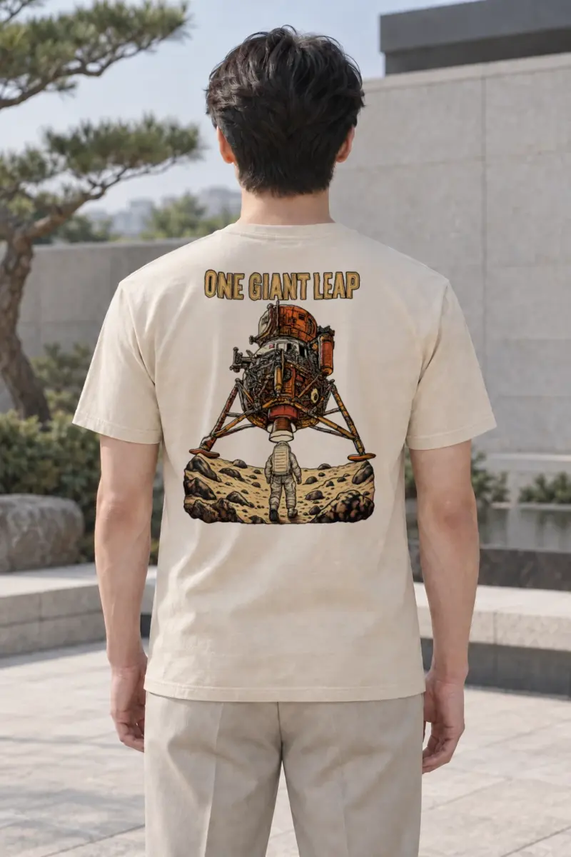"One Giant Leap" Heavyweight Unisex Crewneck T-shirt