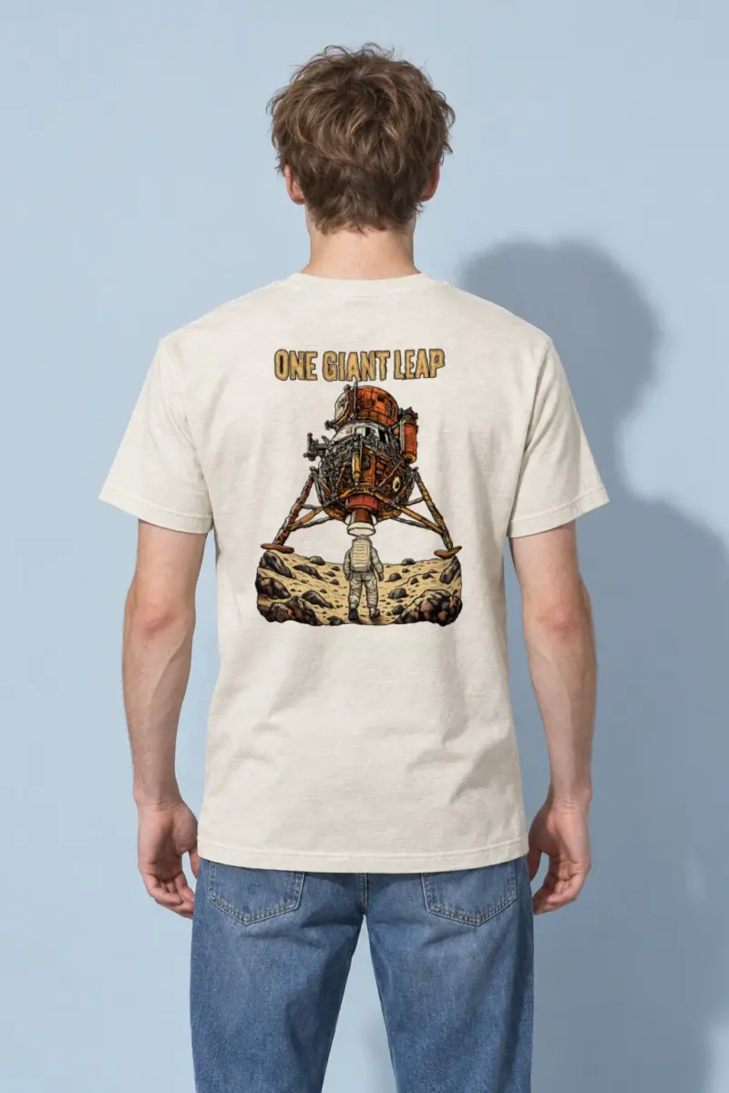 "One Giant Leap" Heavyweight Unisex Crewneck T-shirt