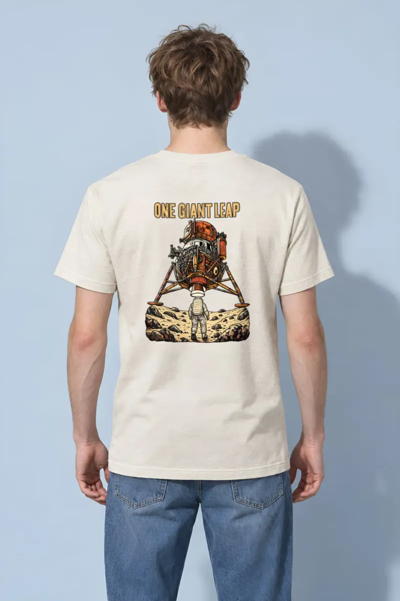 "One Giant Leap" Heavyweight Unisex Crewneck T-shirt