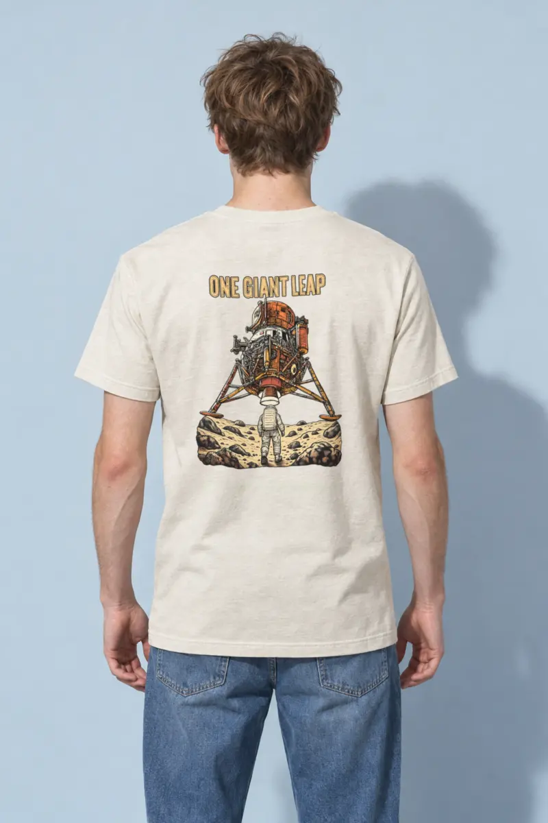"One Giant Leap" Heavyweight Unisex Crewneck T-shirt