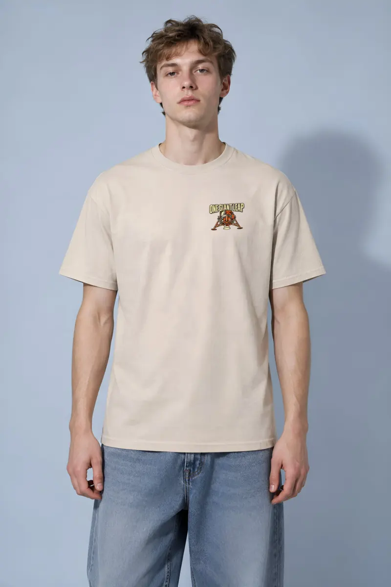 "One Giant Leap" Heavyweight Unisex Crewneck T-shirt