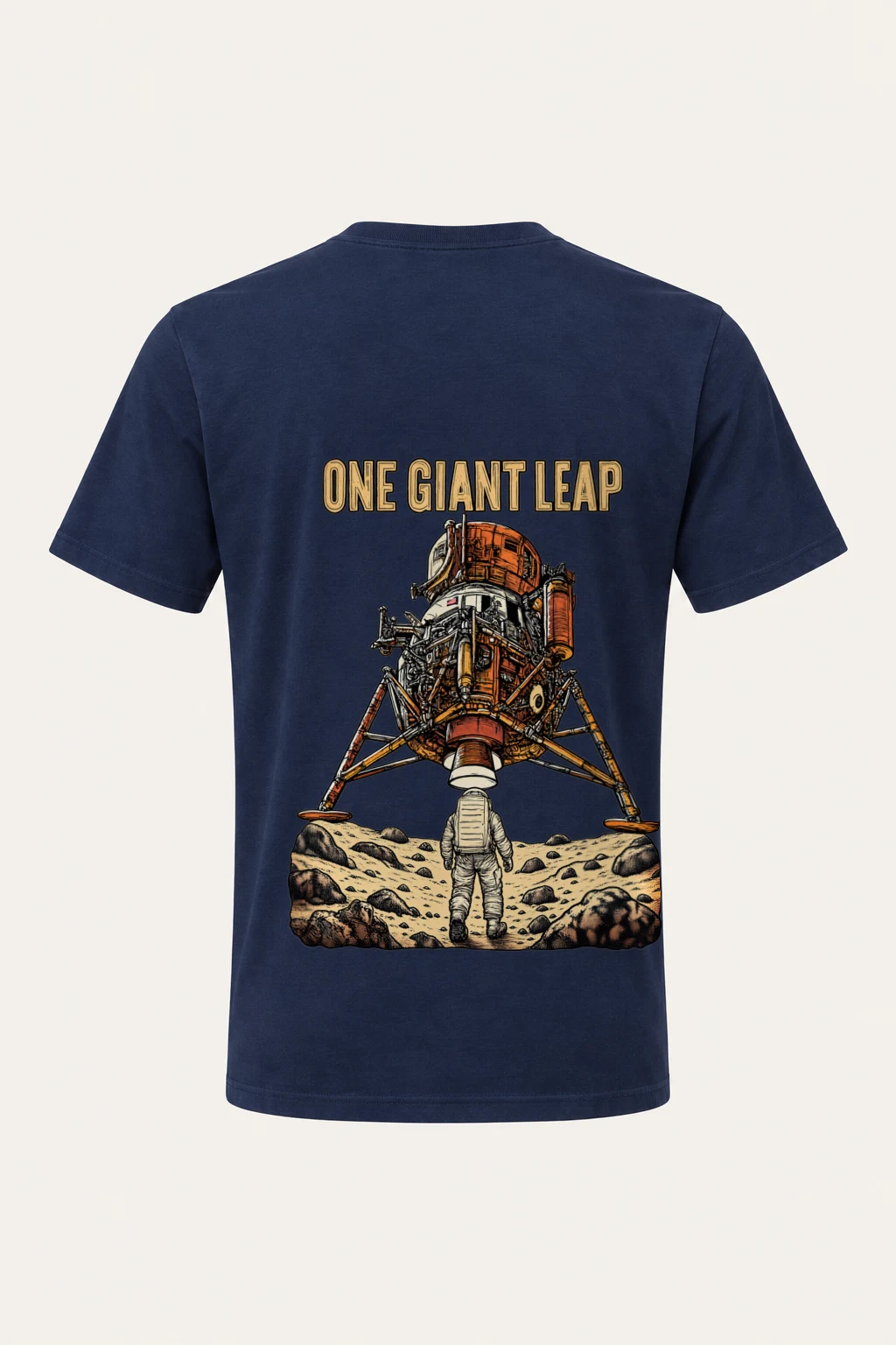 "One Giant Leap" Heavyweight Unisex Crewneck T-shirt | Gildan 5000