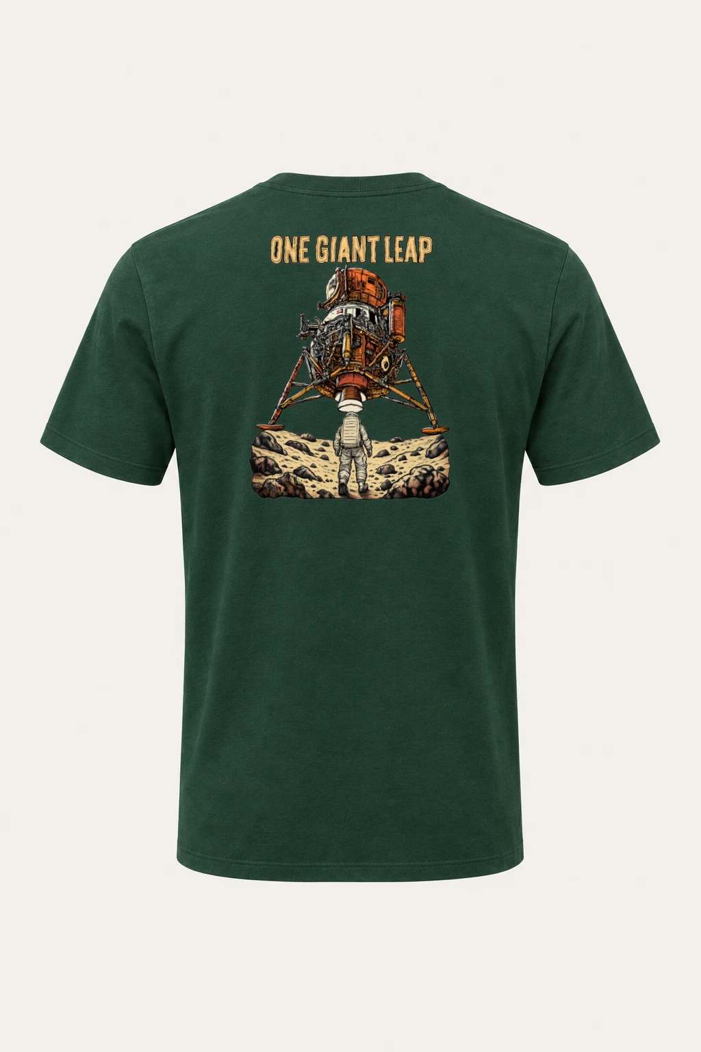 "One Giant Leap" Heavyweight Unisex Crewneck T-shirt | Gildan 5000