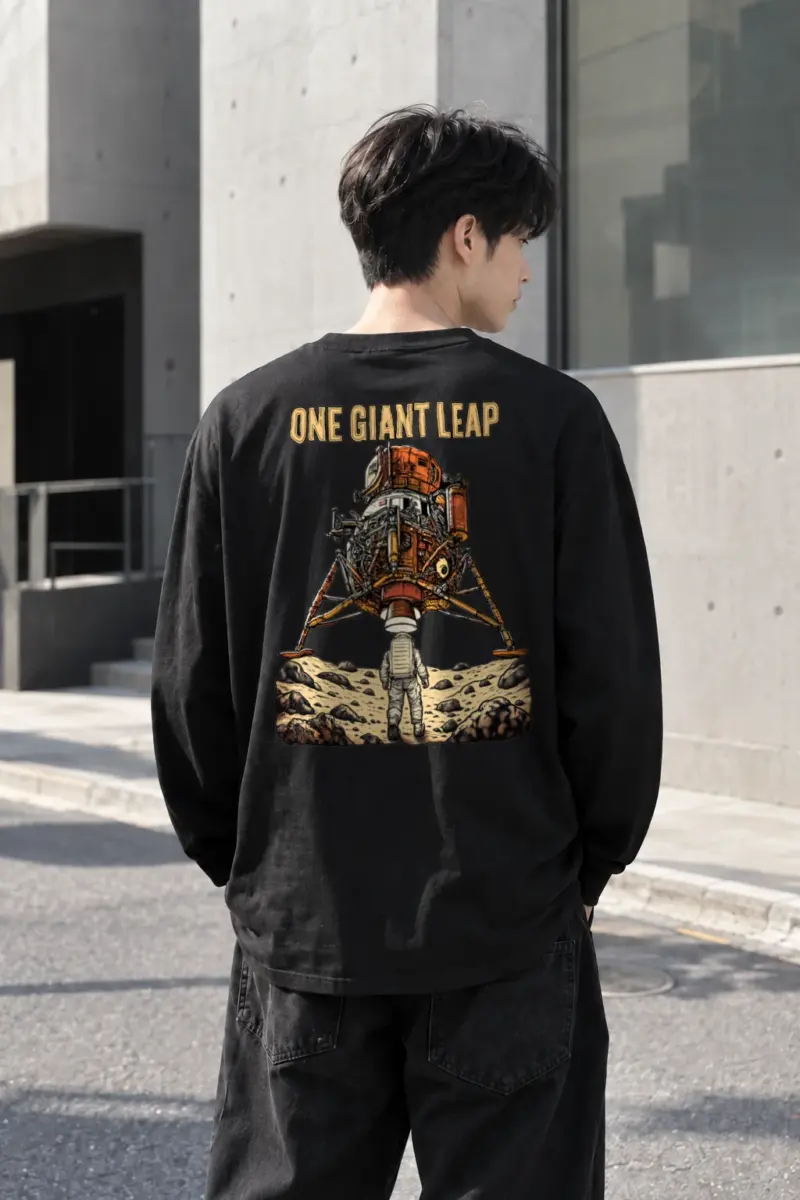 "One Giant Leap" Unisex Longsleeve T-shirt | Gildan 2400