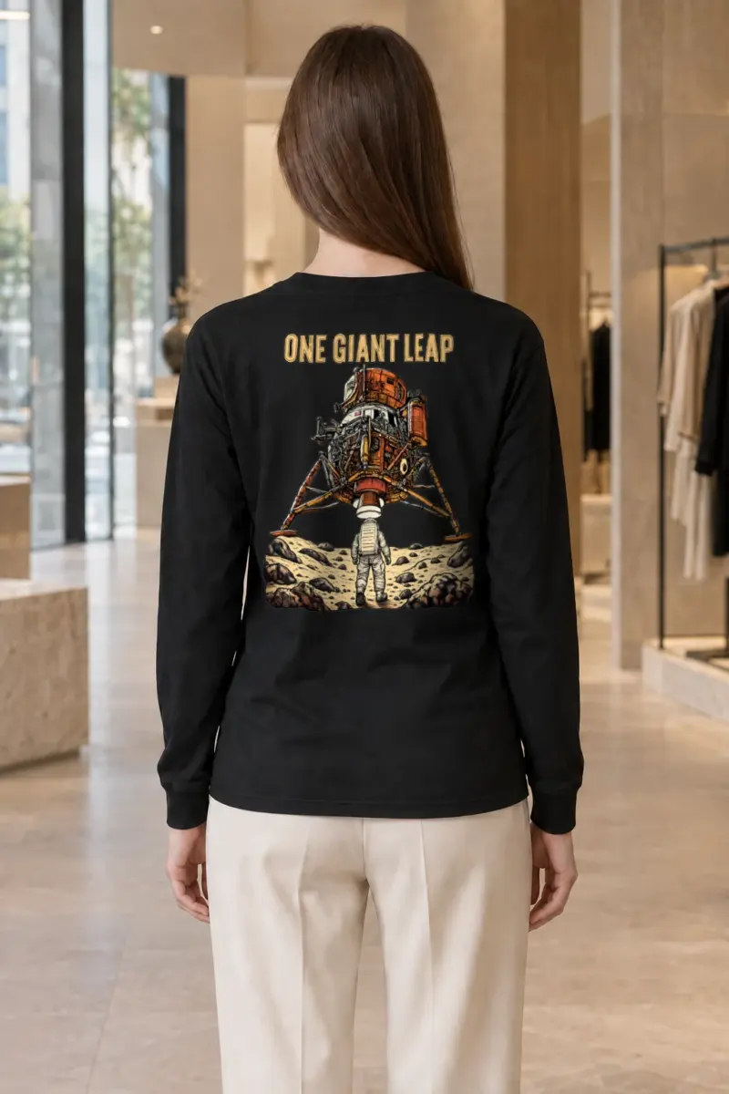 "One Giant Leap" Unisex Longsleeve T-shirt | Gildan 2400