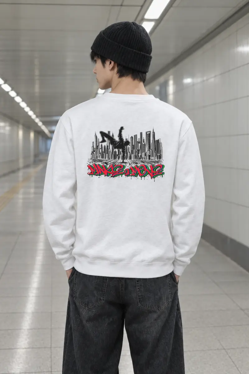 "One Hand Breakdancer" Heavy Blend Unisex Crewneck Sweatshirt