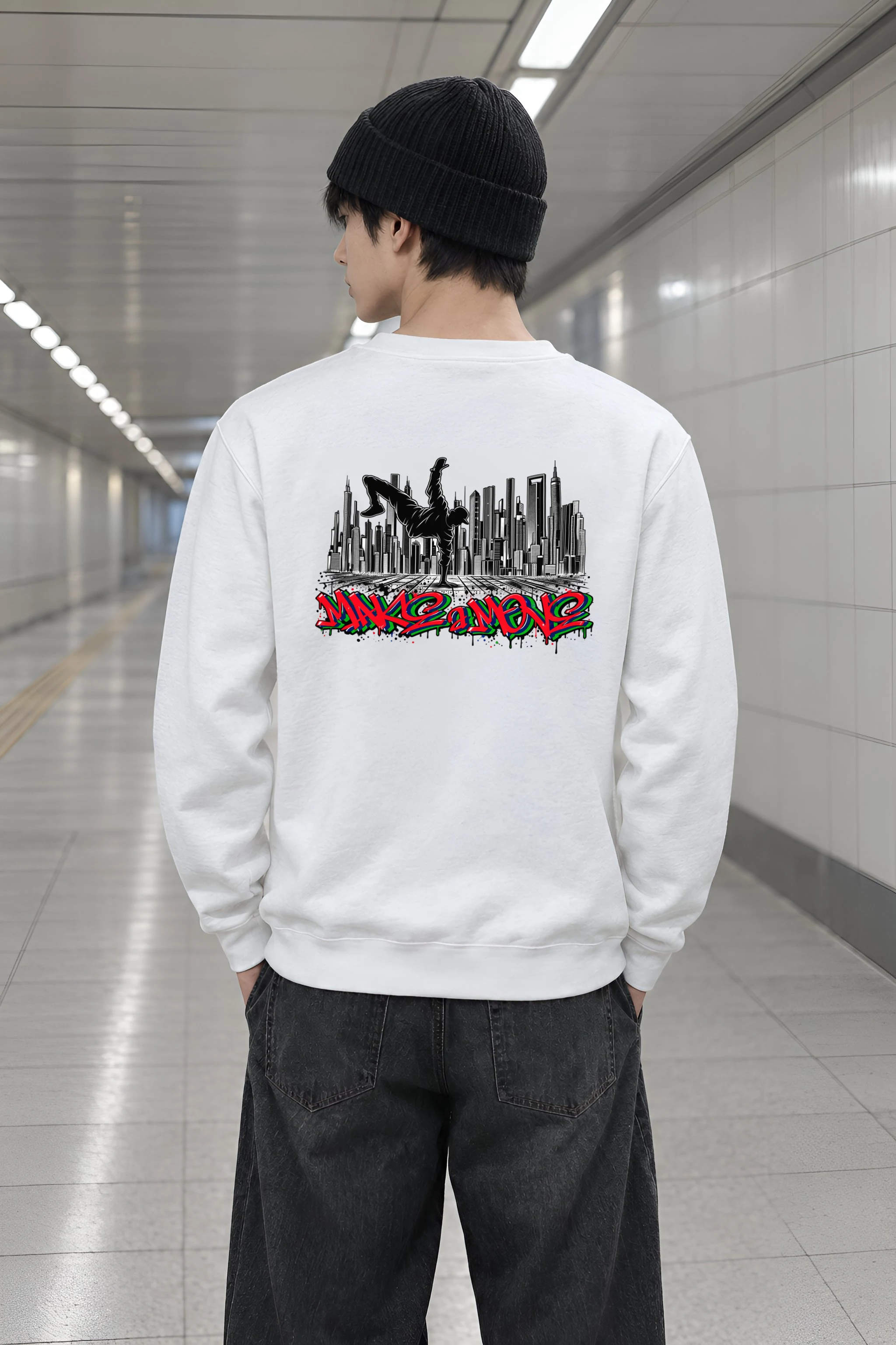 "One Hand Breakdancer" Heavy Blend Unisex Crewneck Sweatshirt