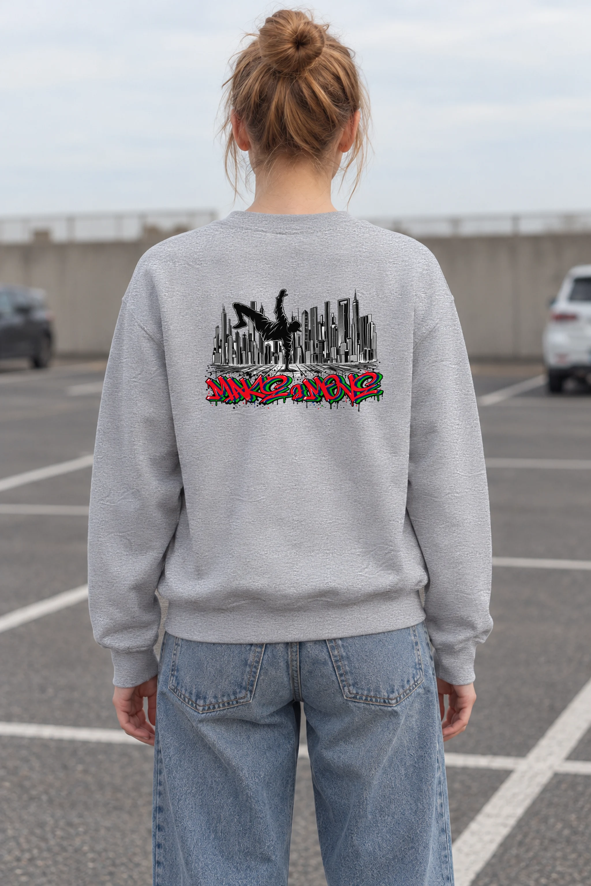 "One Hand Breakdancer" 1 Crewneck Sweatshirt