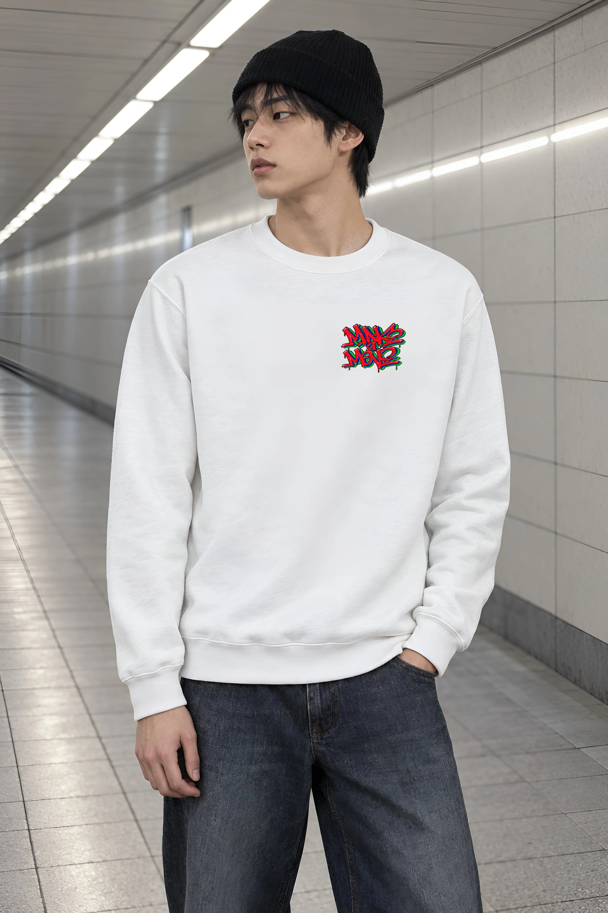 "One Hand Breakdancer" Heavy Blend Unisex Crewneck Sweatshirt