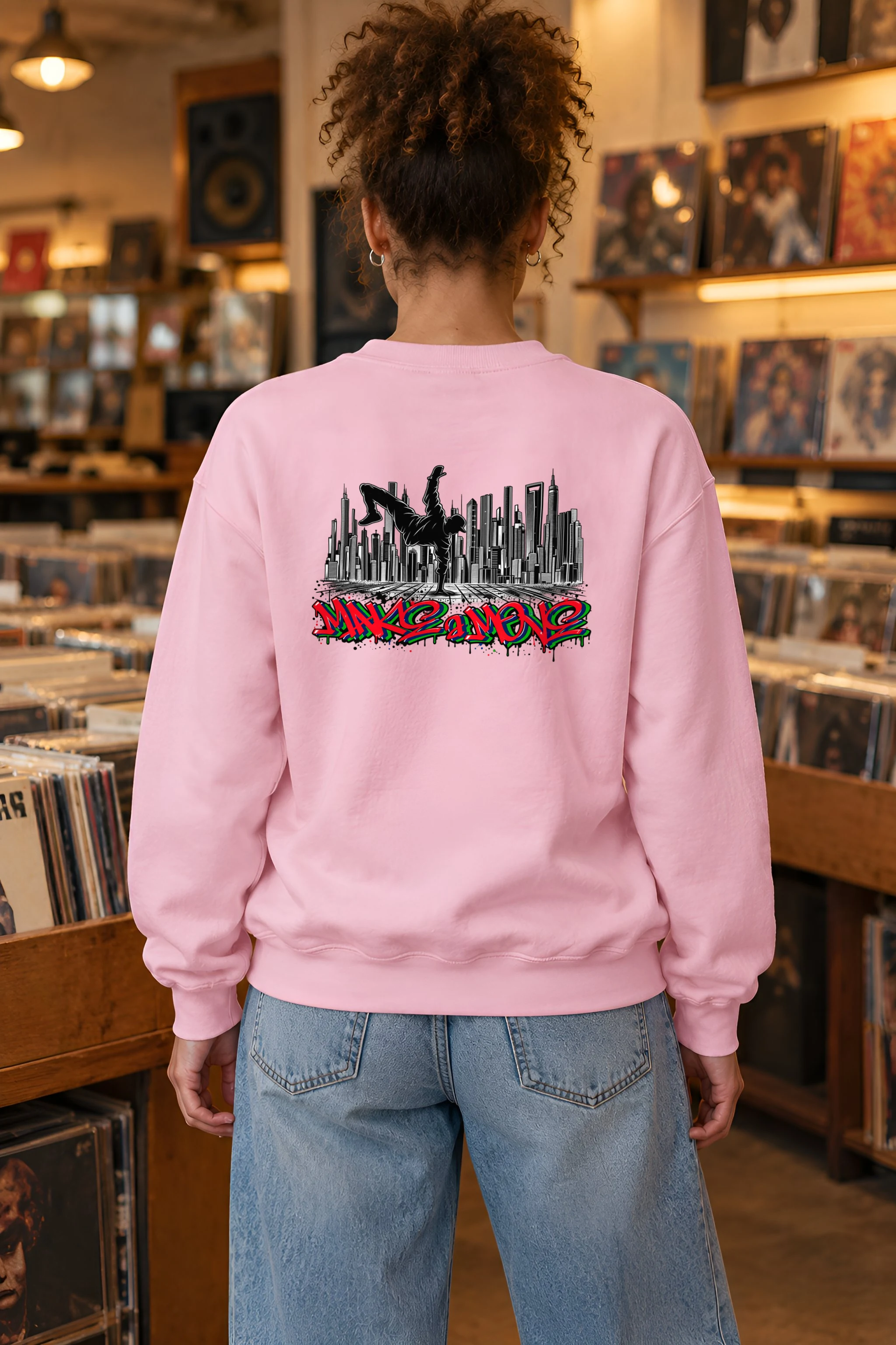 "One Hand Breakdancer" 1 Crewneck Sweatshirt